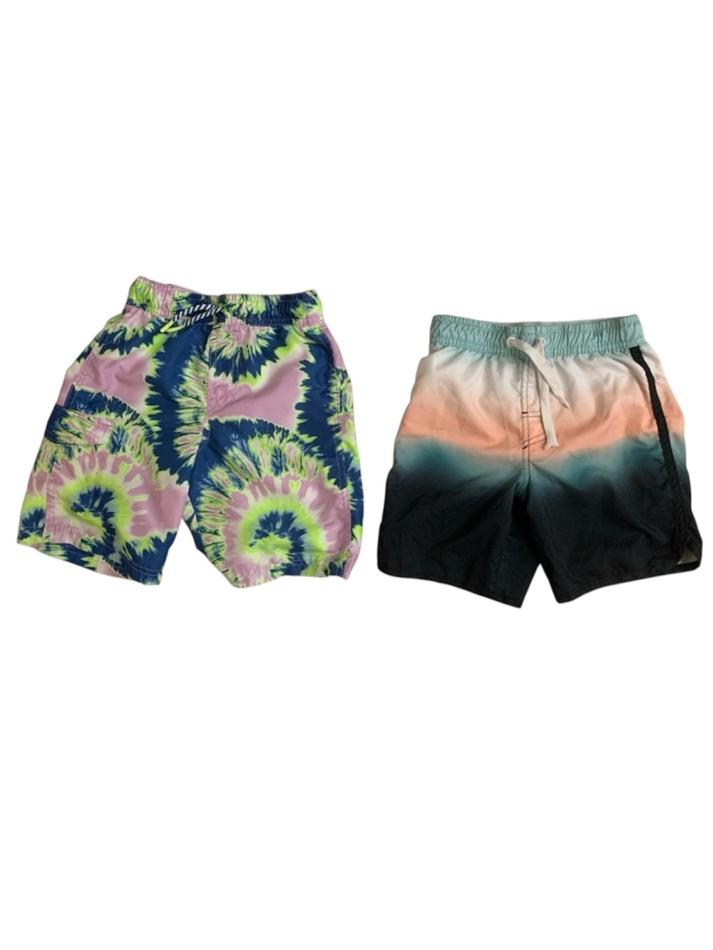 Art Class and Cat & Jack Boy’s Size 6/7 Swim Trunks Shorts Lot Swimsuit Tie Dye